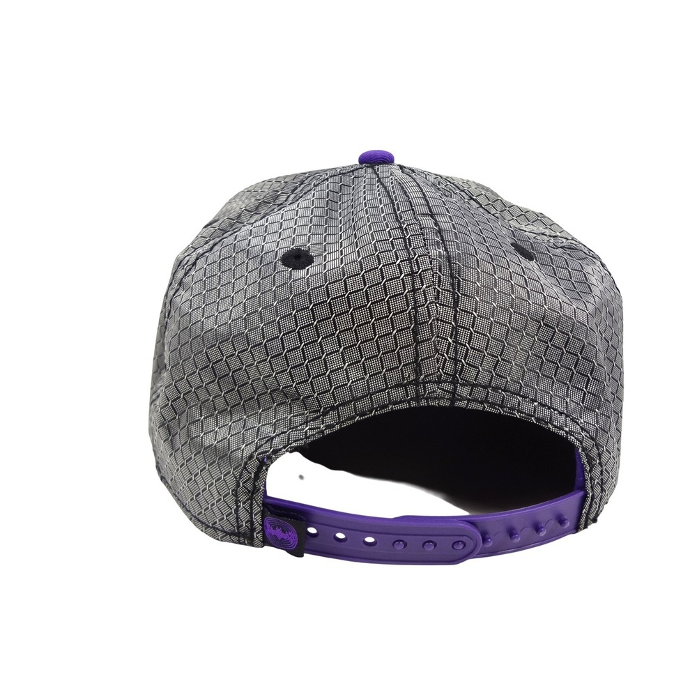 Batman Arkham Knight‎ Snapback Hat Silver Purple Mesh Bioworld DC Comics - Picture 4 of 7